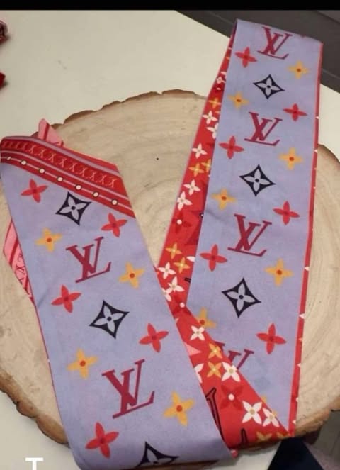 Purse scarf L purple/red
