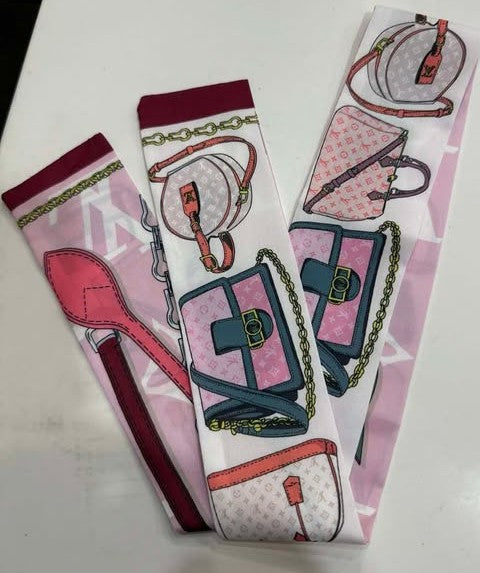 Purse scarf L pink purse