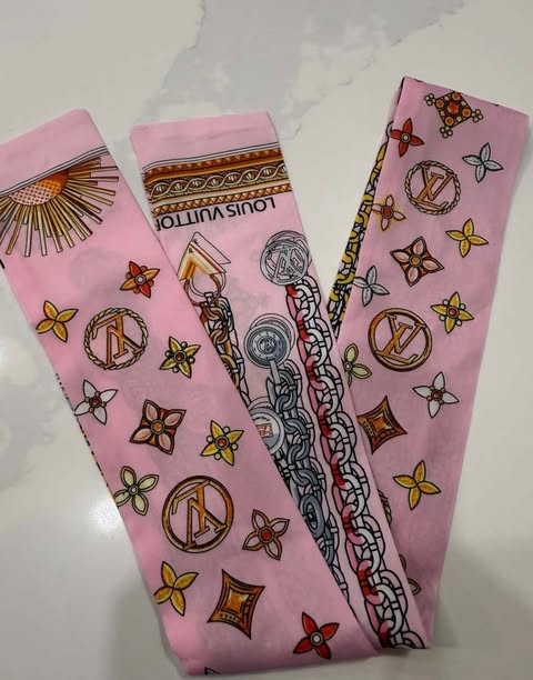 Purse scarf L pink chain