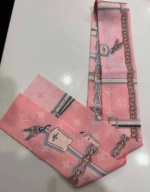 Purse scarf L pink strap