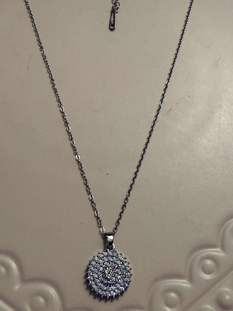 Necklace L round silver