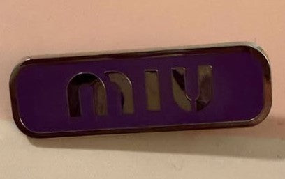 Hair clip M stainless purple