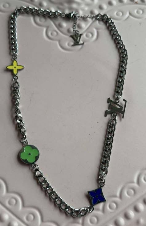 Necklace L multi silver