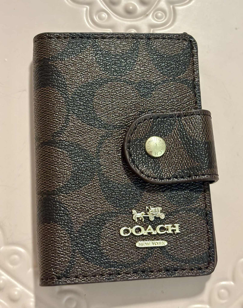 Card holder C plastic brown