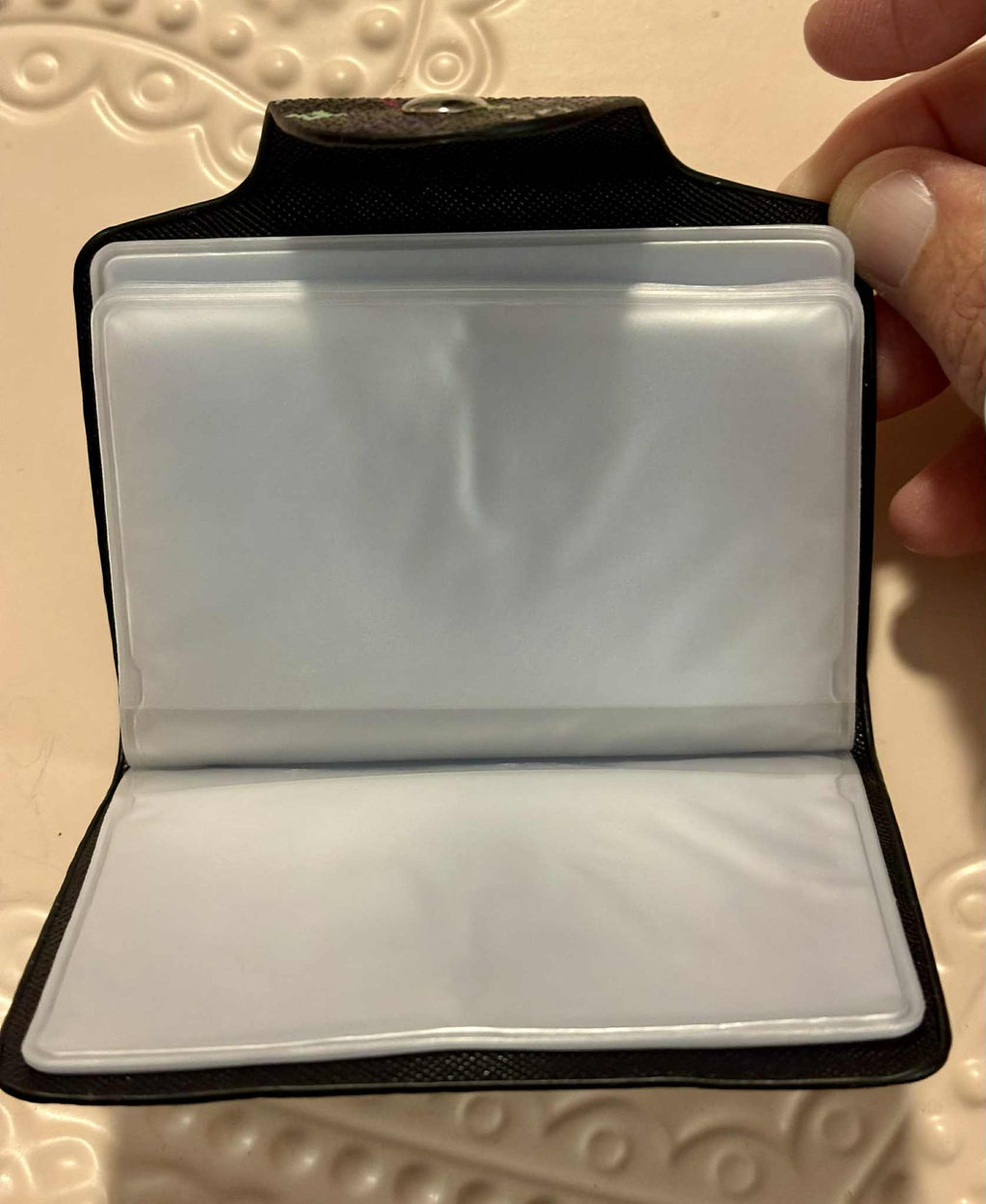 Card holder L plastic multi black