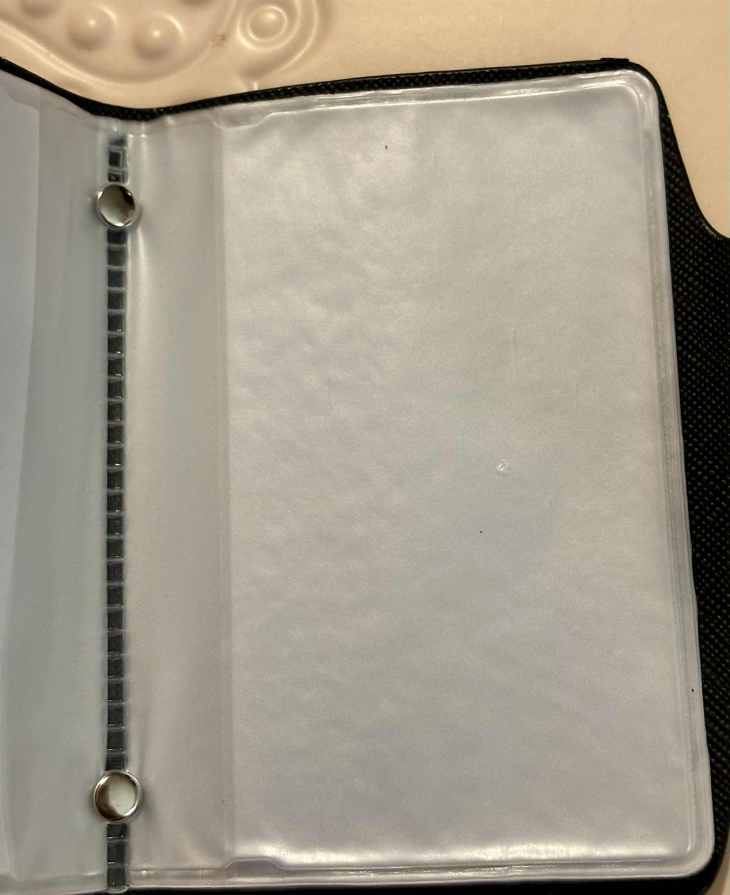 Card holder L plastic brown