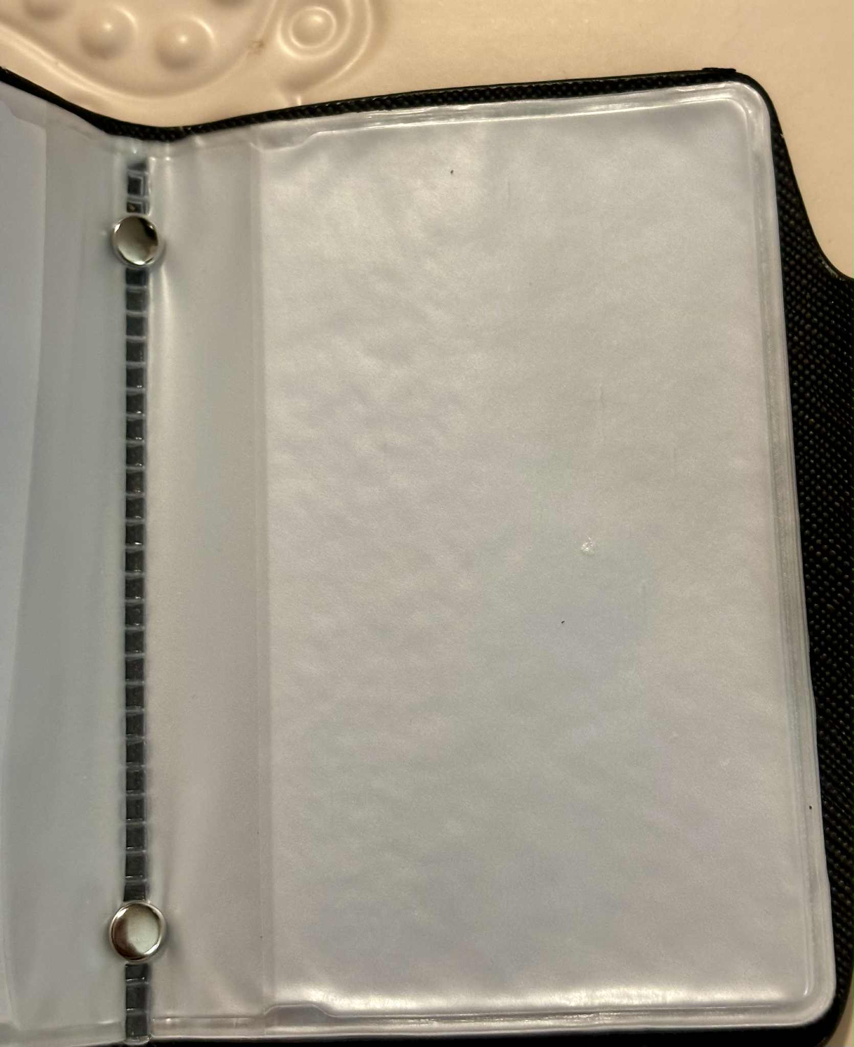 Card holder L plastic brown