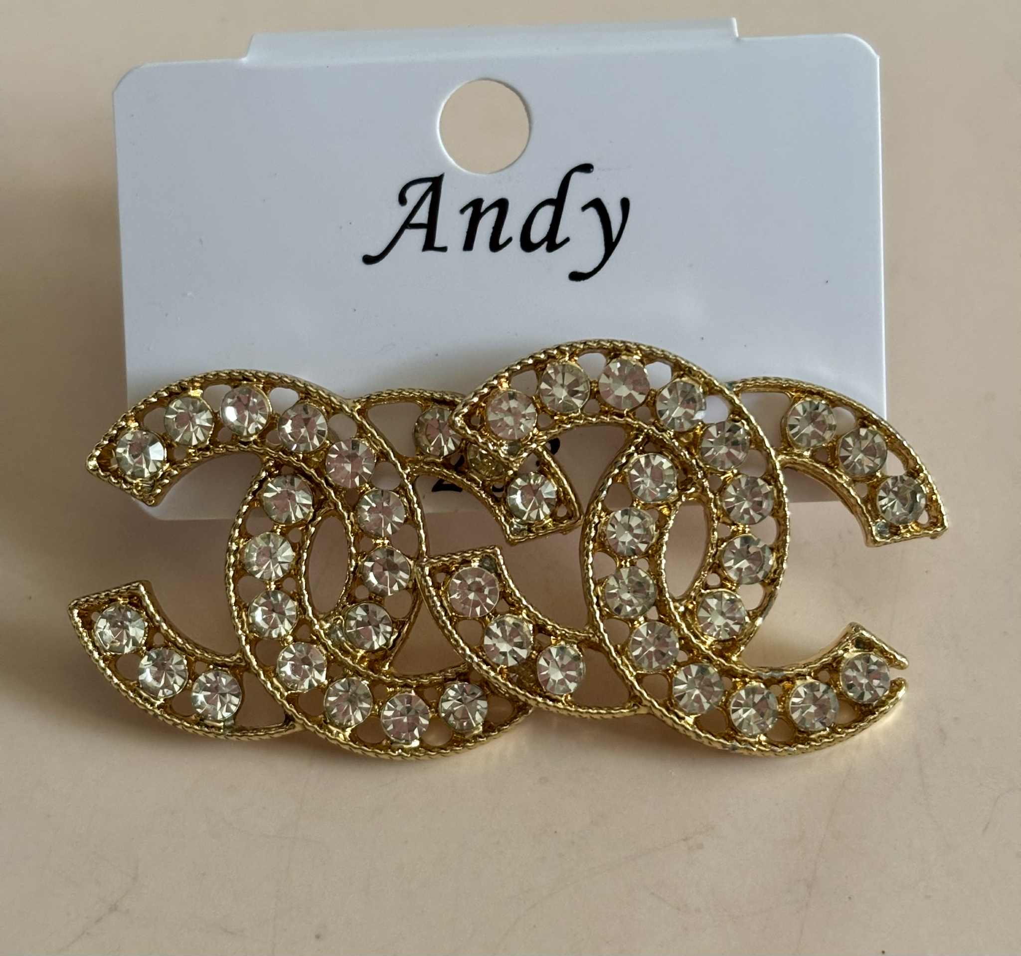 Earrings C big bling gold