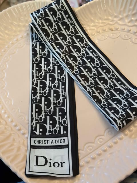 Purse scarf CD white square
