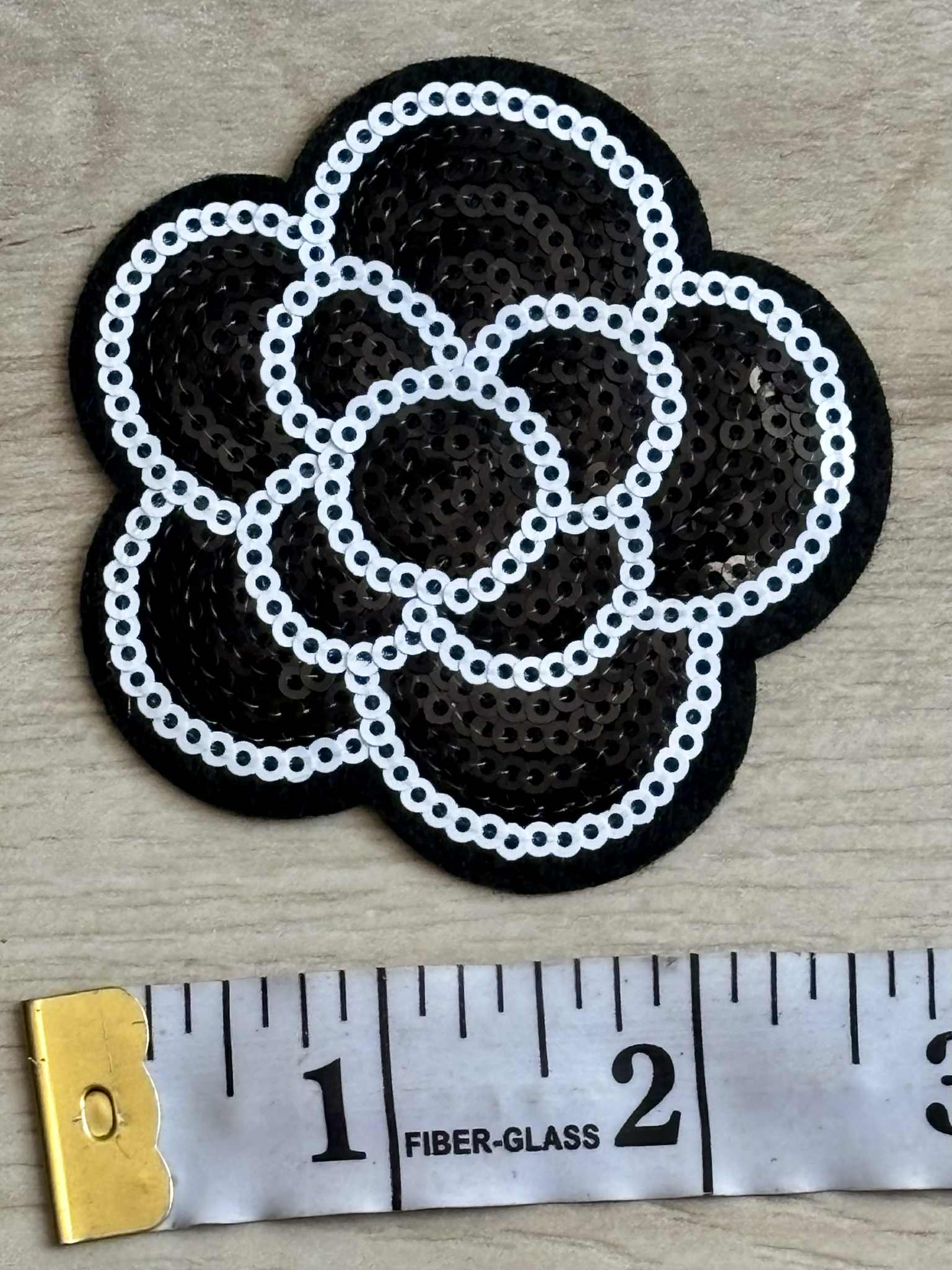 Patch C flower black
