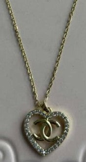 Necklace C heart gold
