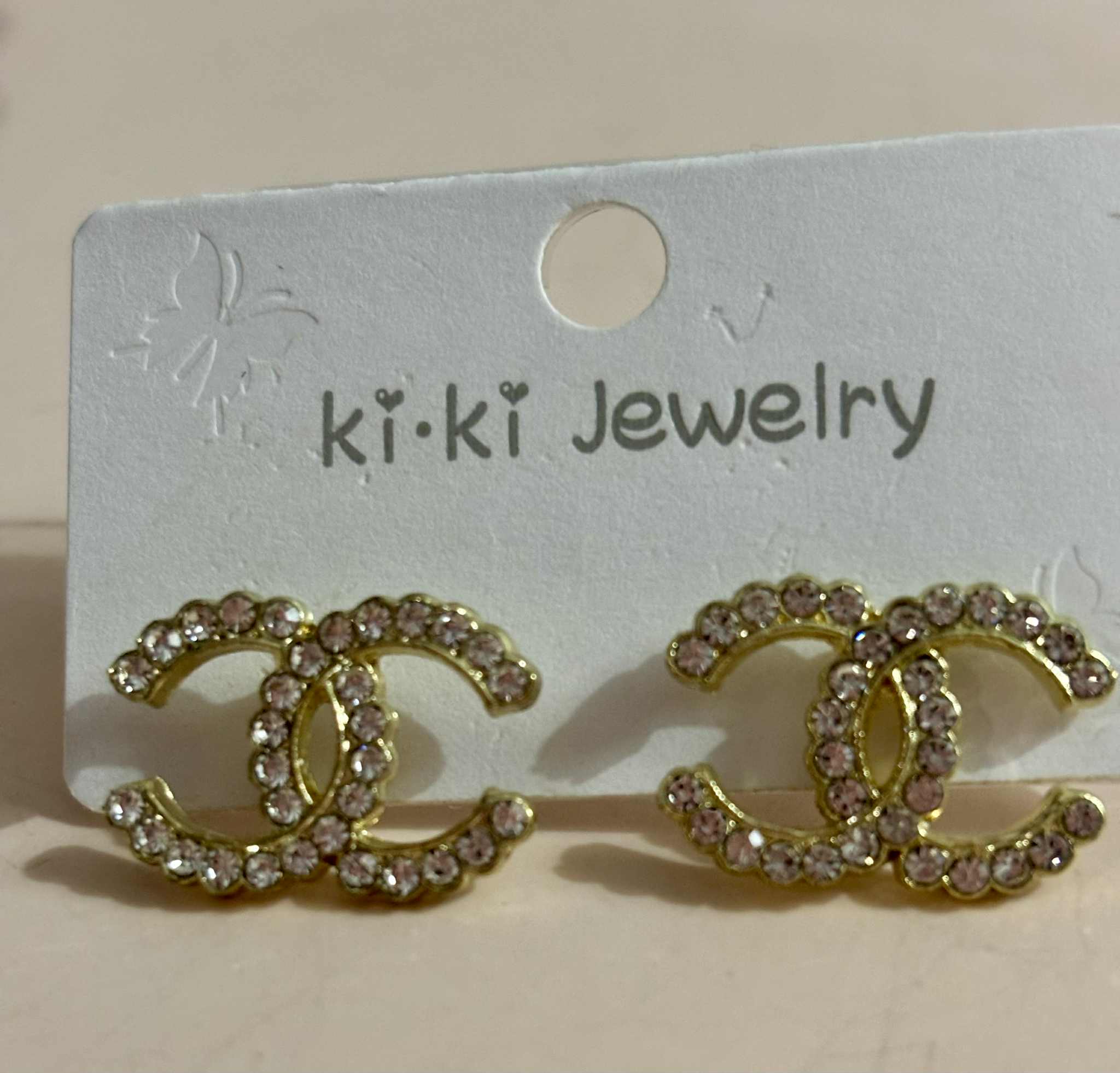 Earrings C sm bling gold