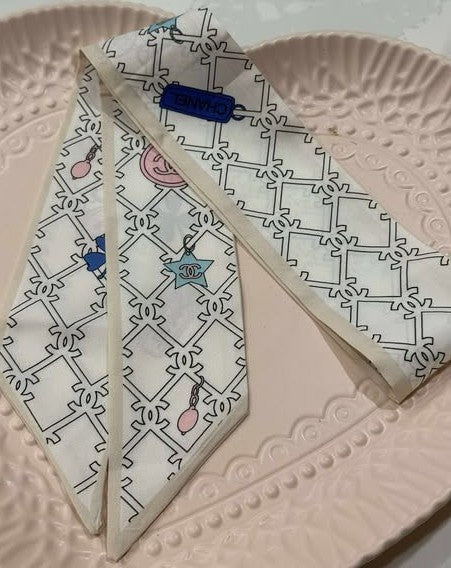 Purse scarf C pink diamonds