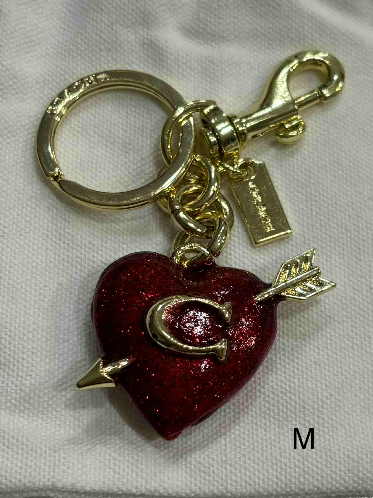 Keychain C red heart