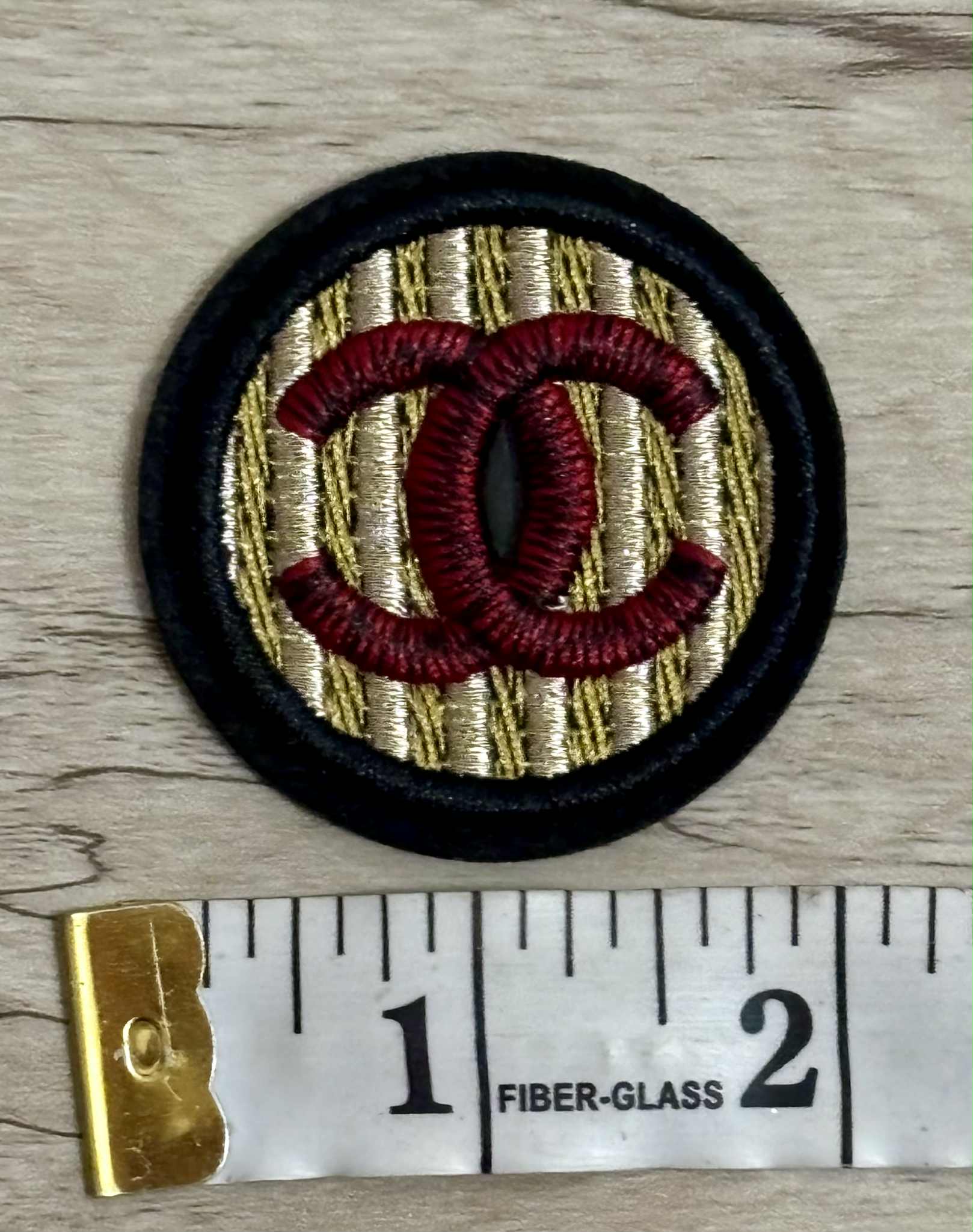 Patch C round brown sm