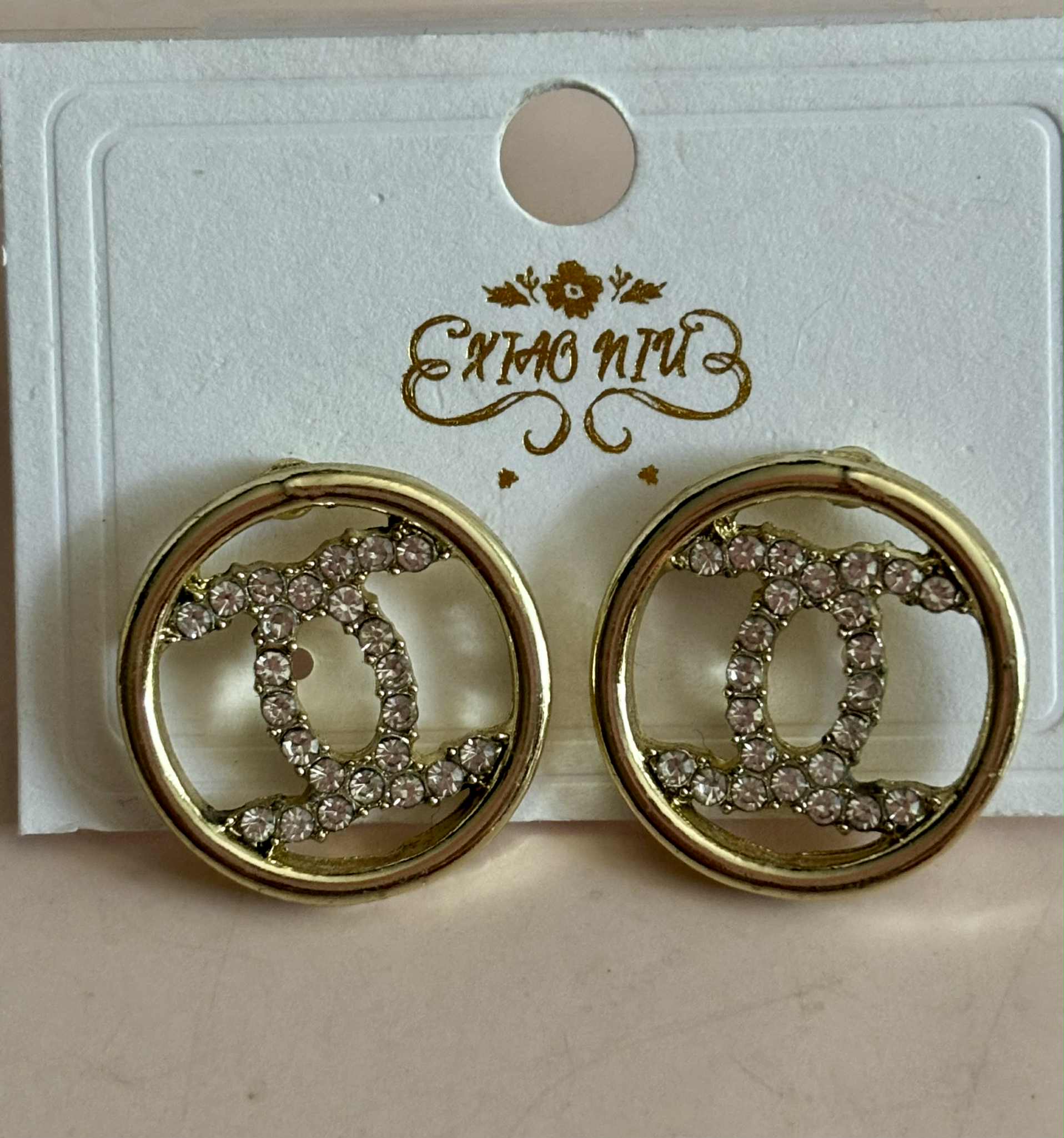 Earrings C round gold