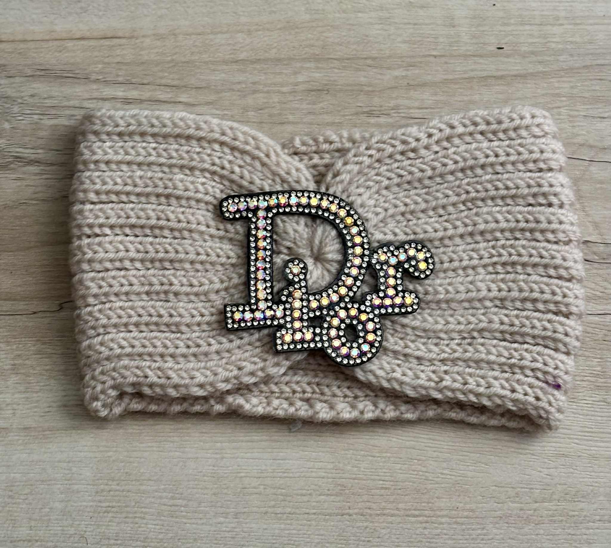 Headband knitted D beige