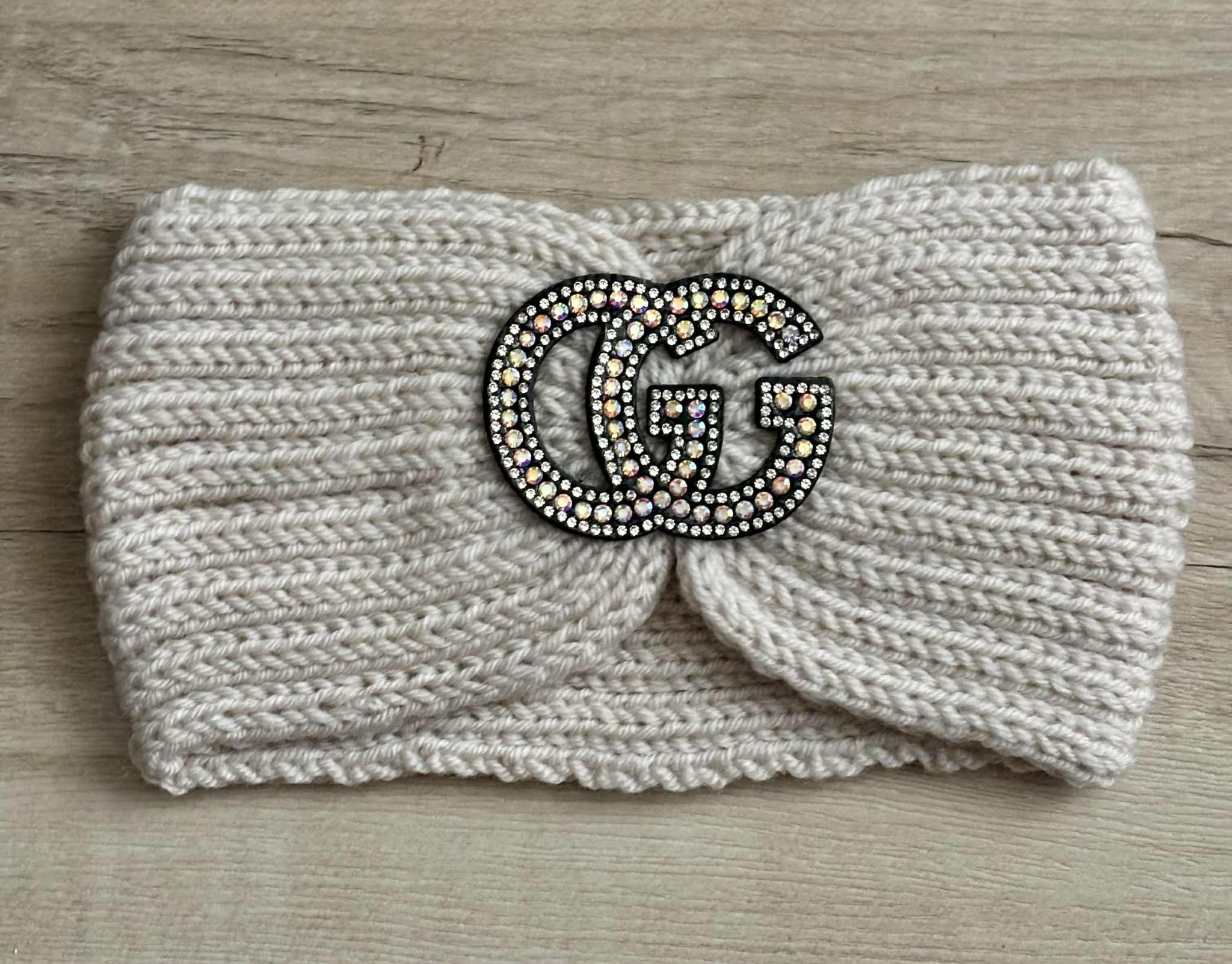 Headband knitted G beige