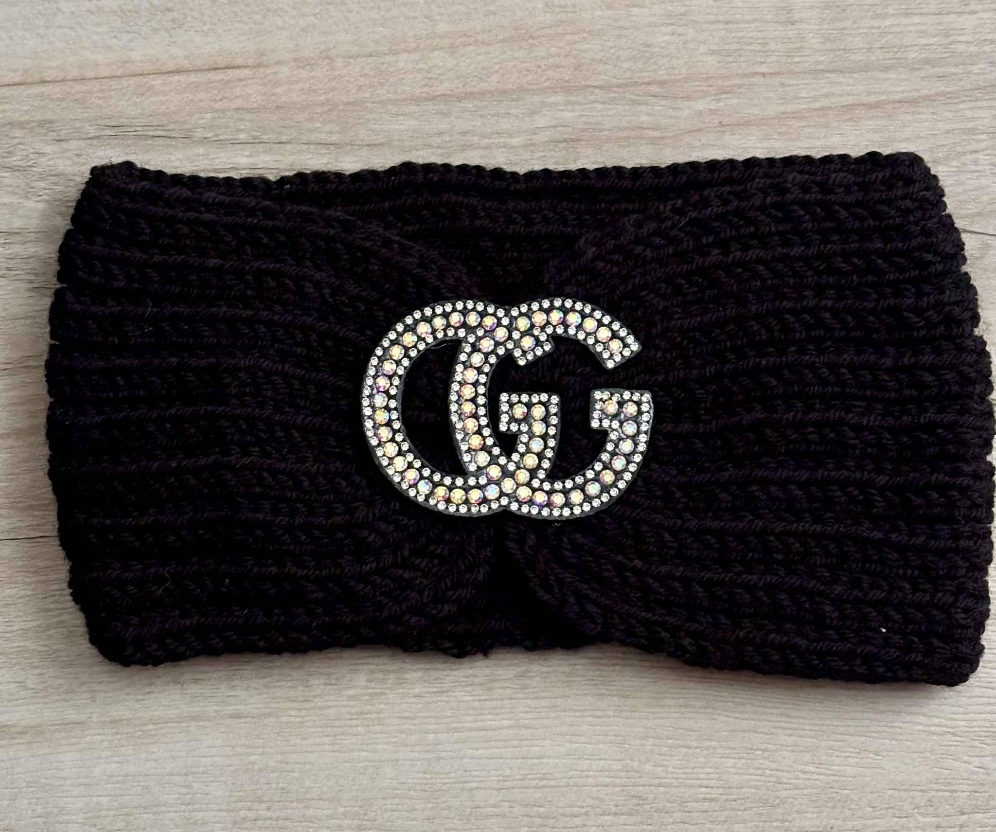 Headband knitted G black