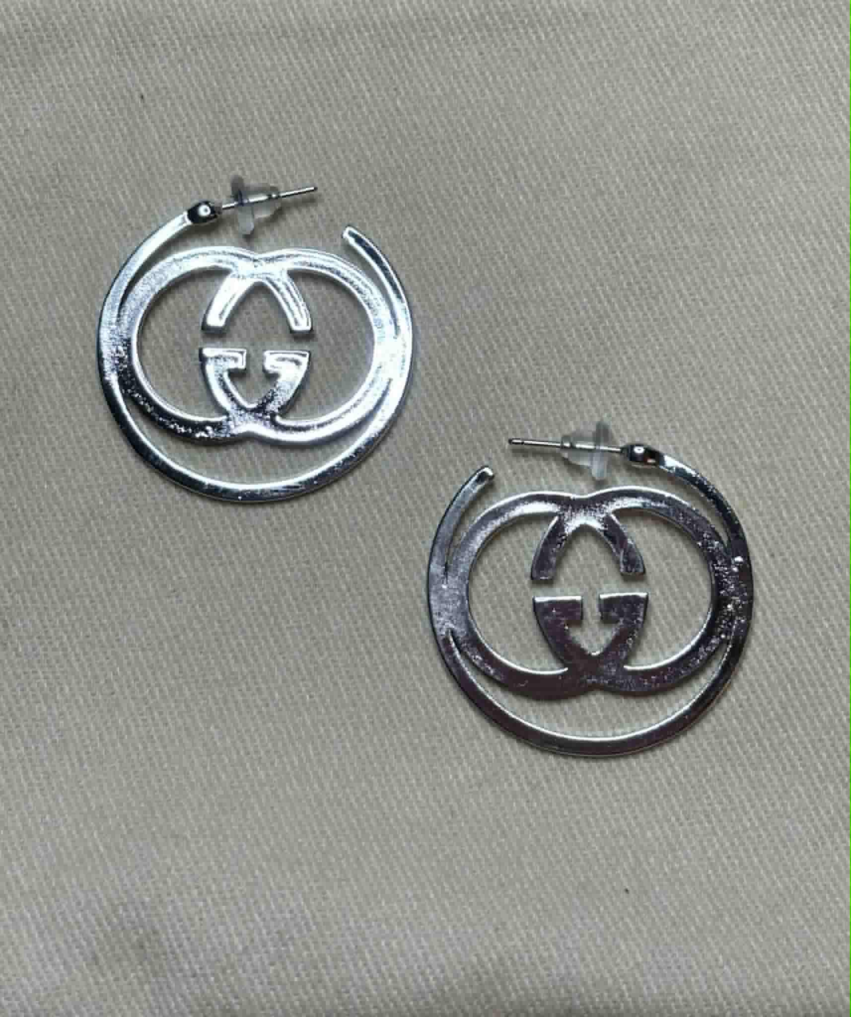 Earrings hoop G silver