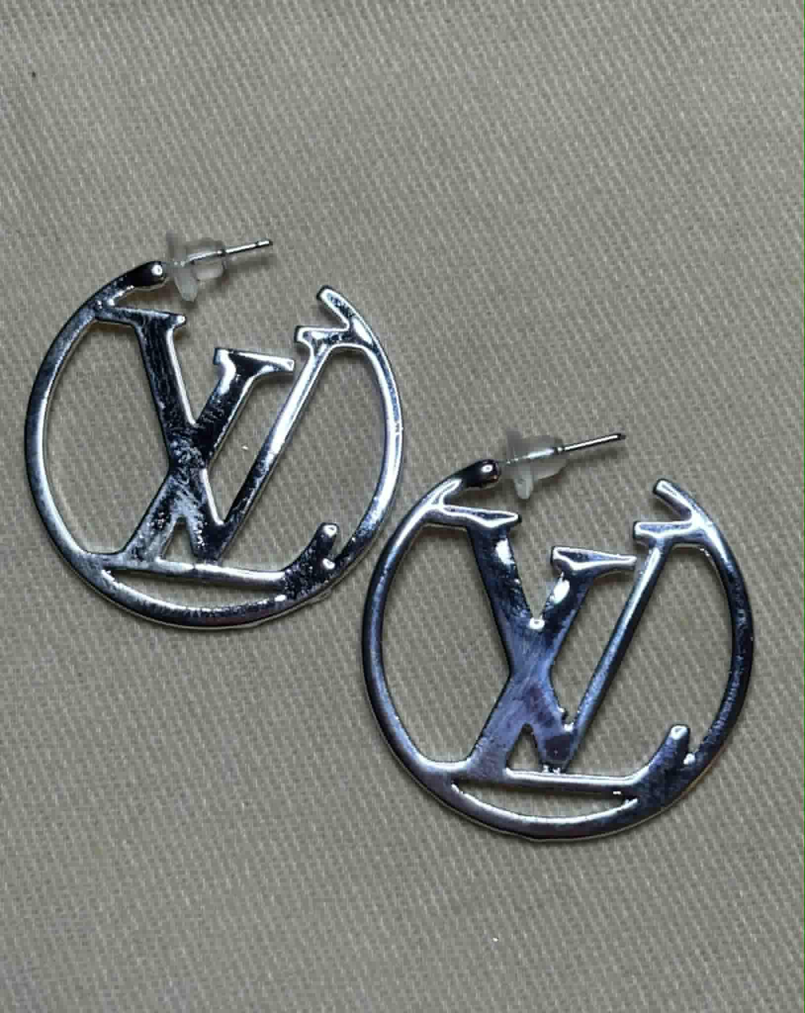 Earrings hoop L silver
