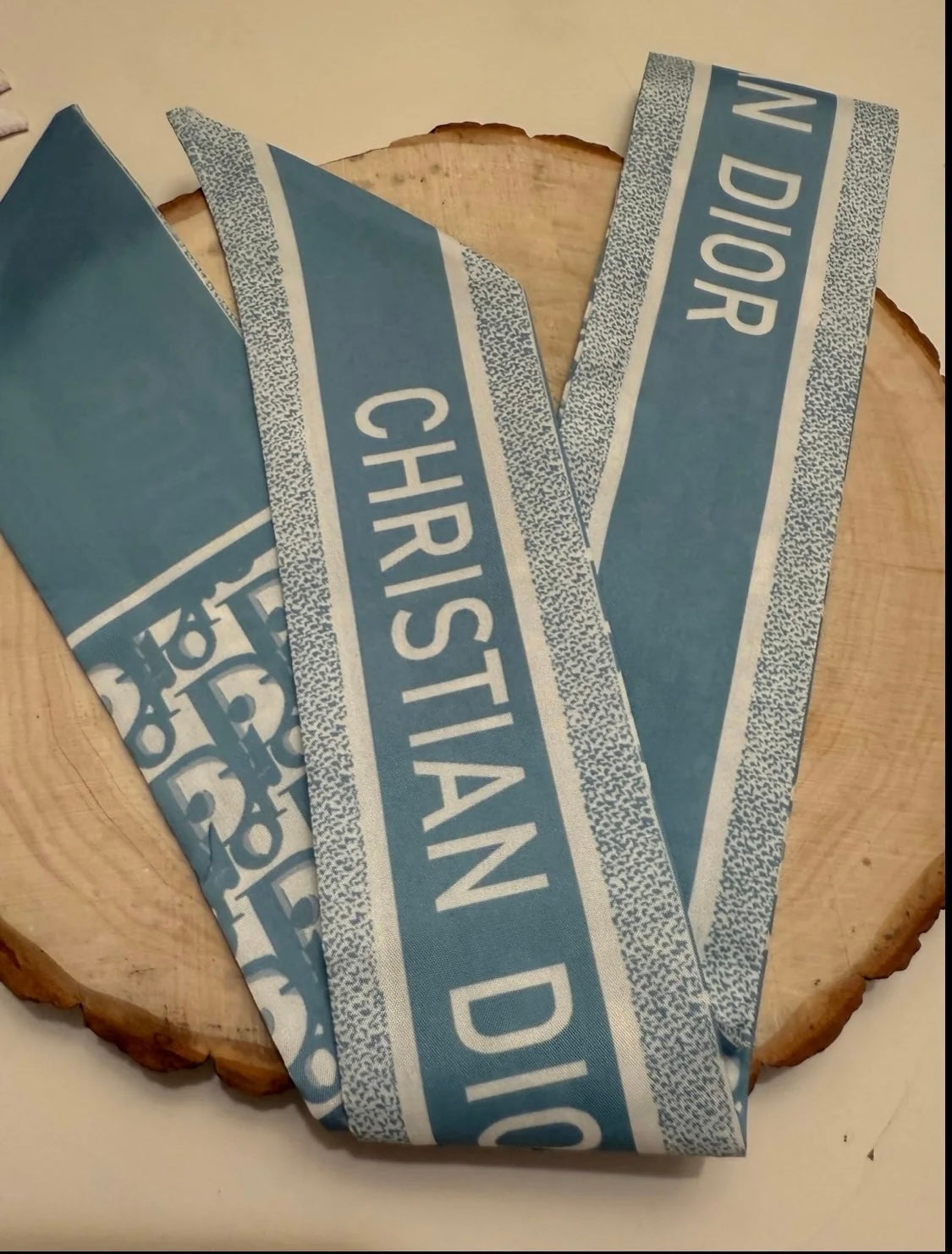 Purse scarf CD on CD lite blue