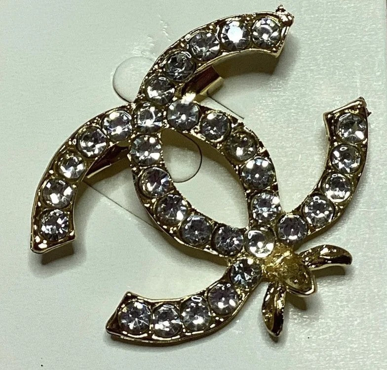 Broach C with rhinestones