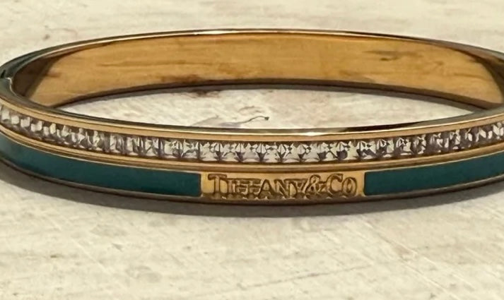 Bangle T gold green