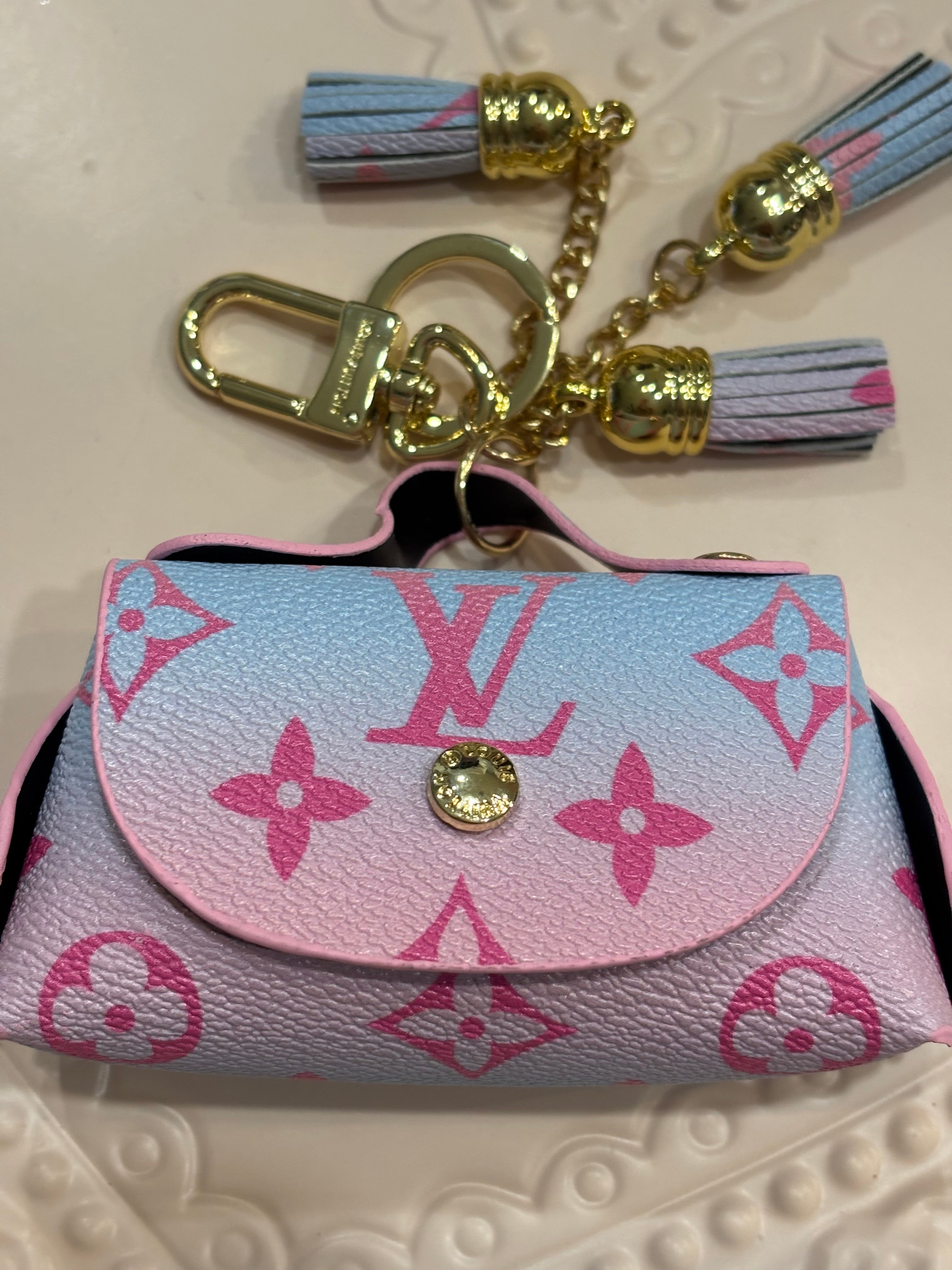 Purse charm L pink/purple