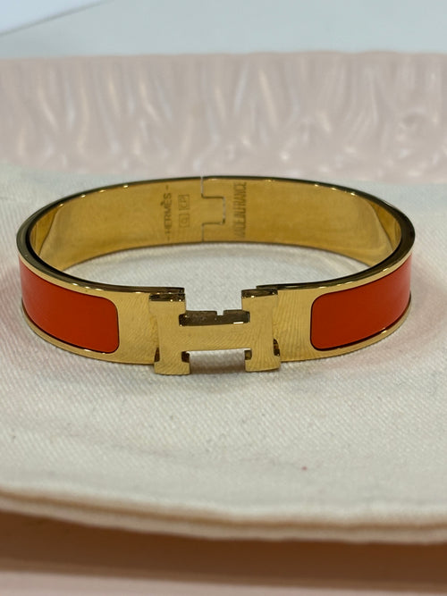Bangle H orange stainless