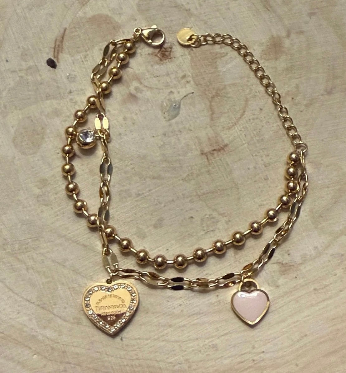 Bracelet pink heart