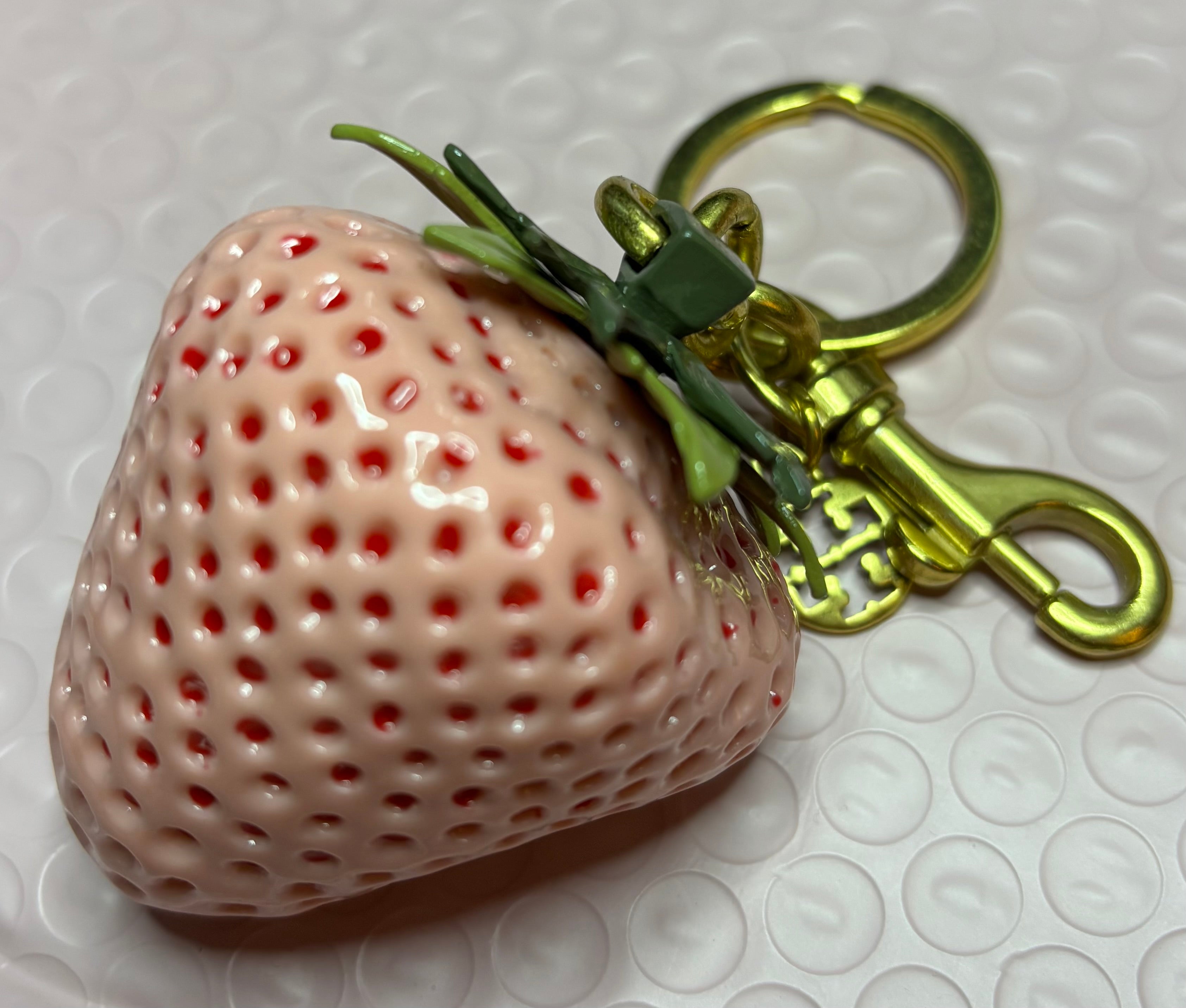Keychain pink strawberry BIG