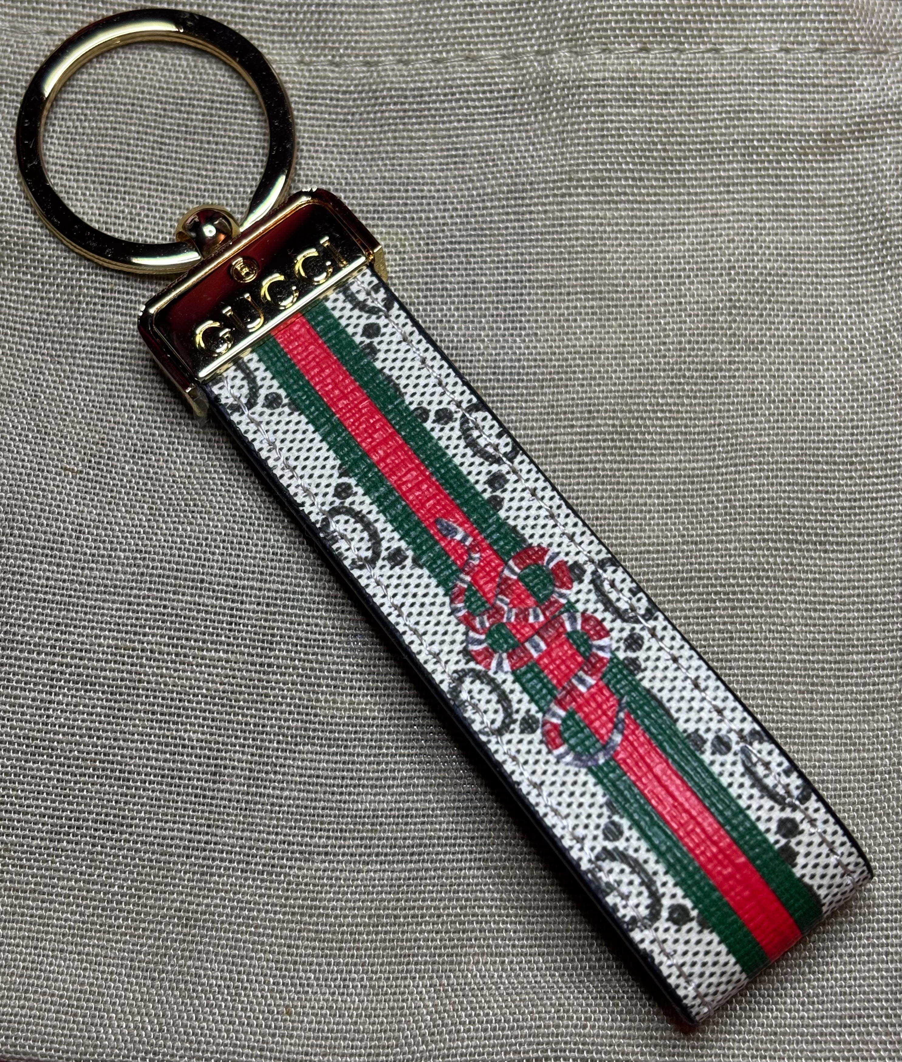 keychain G leather strap
