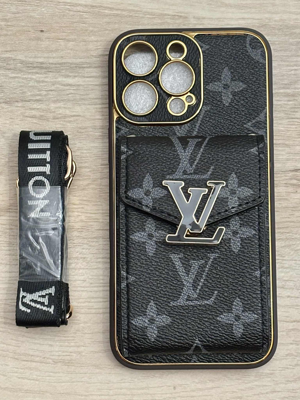 iPhone case L with card holder black