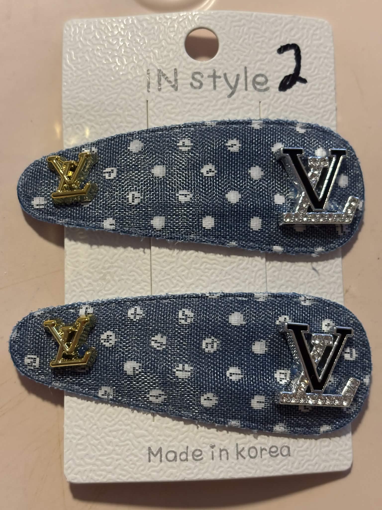 Hair clips jean L #2