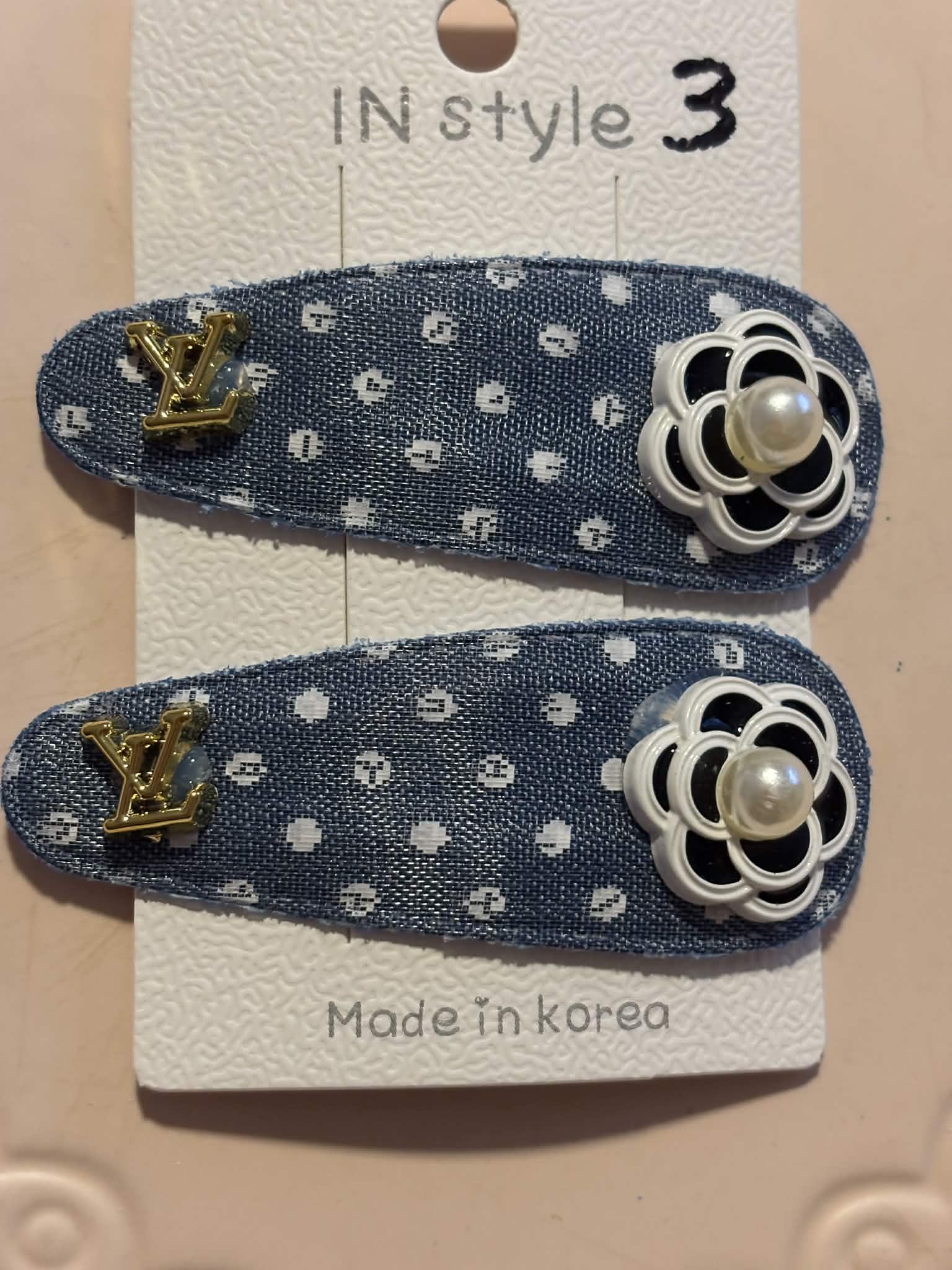 Hair clips jean L #3