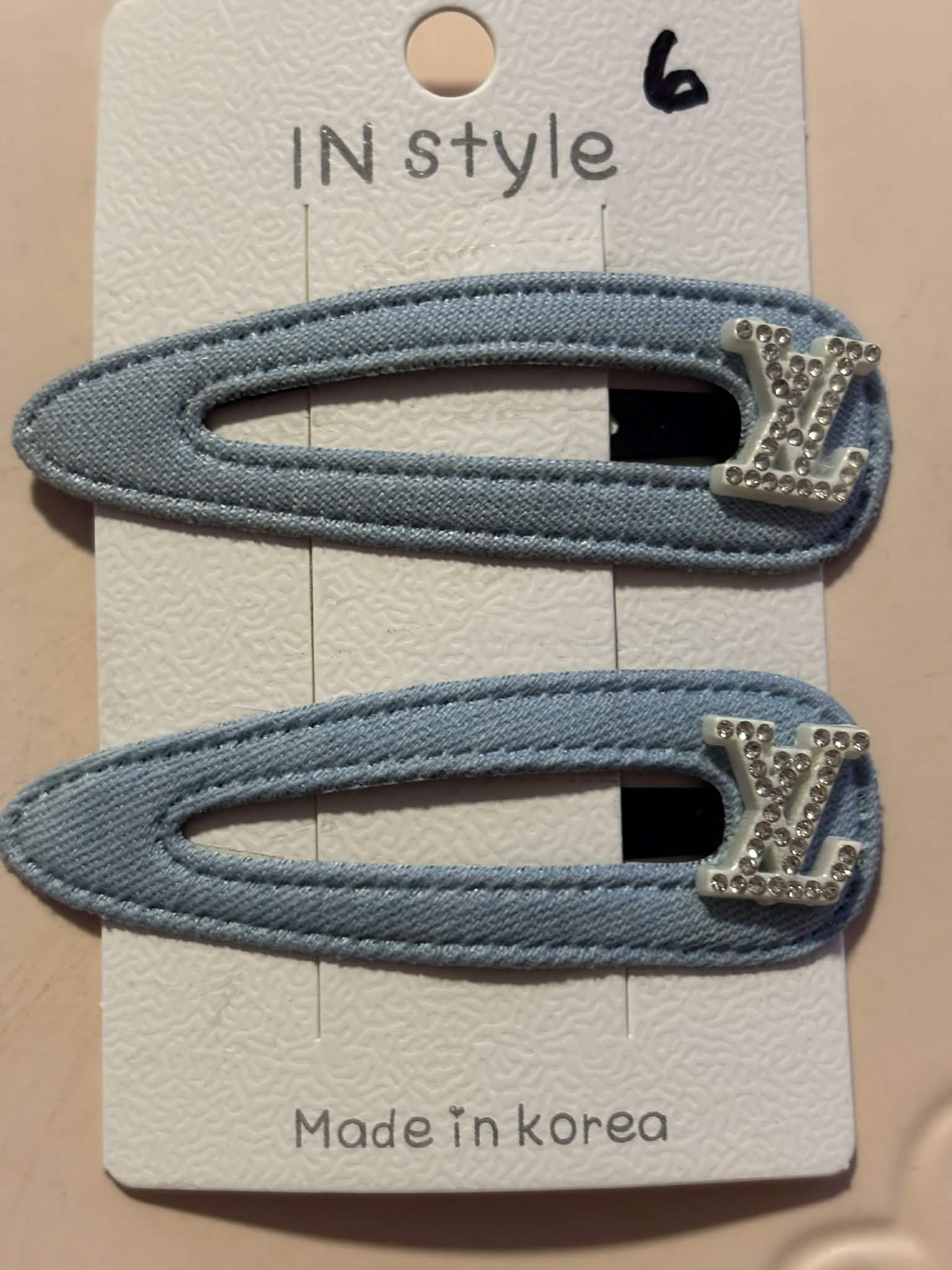Hair clips jean L #6