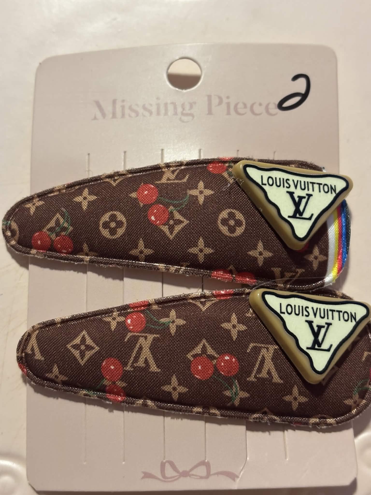 Hair clips jean L cherry #2