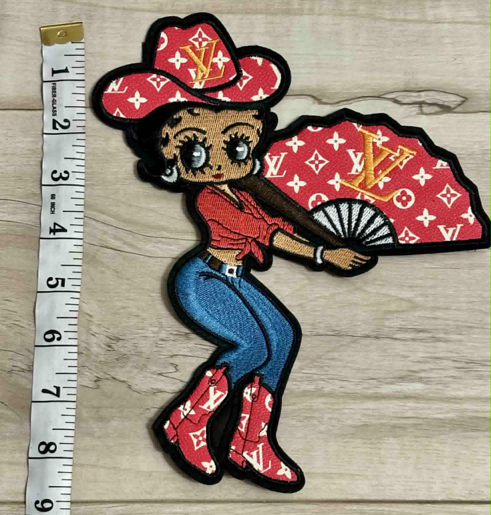 Patch L big cowgirl red