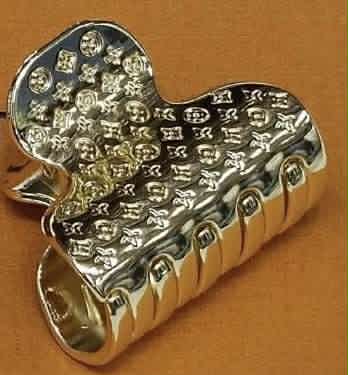 Hair clip L stainless gold claw