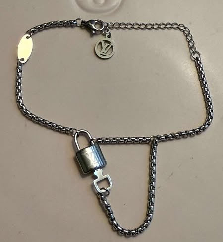 Bracelet L lock and key silver