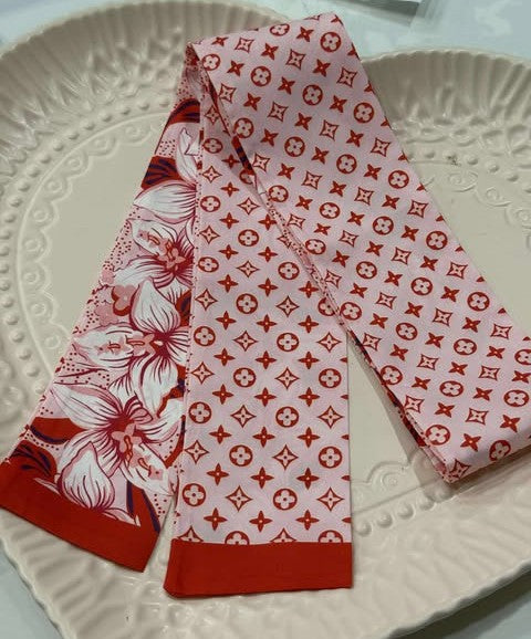 Purse scarf L flowers