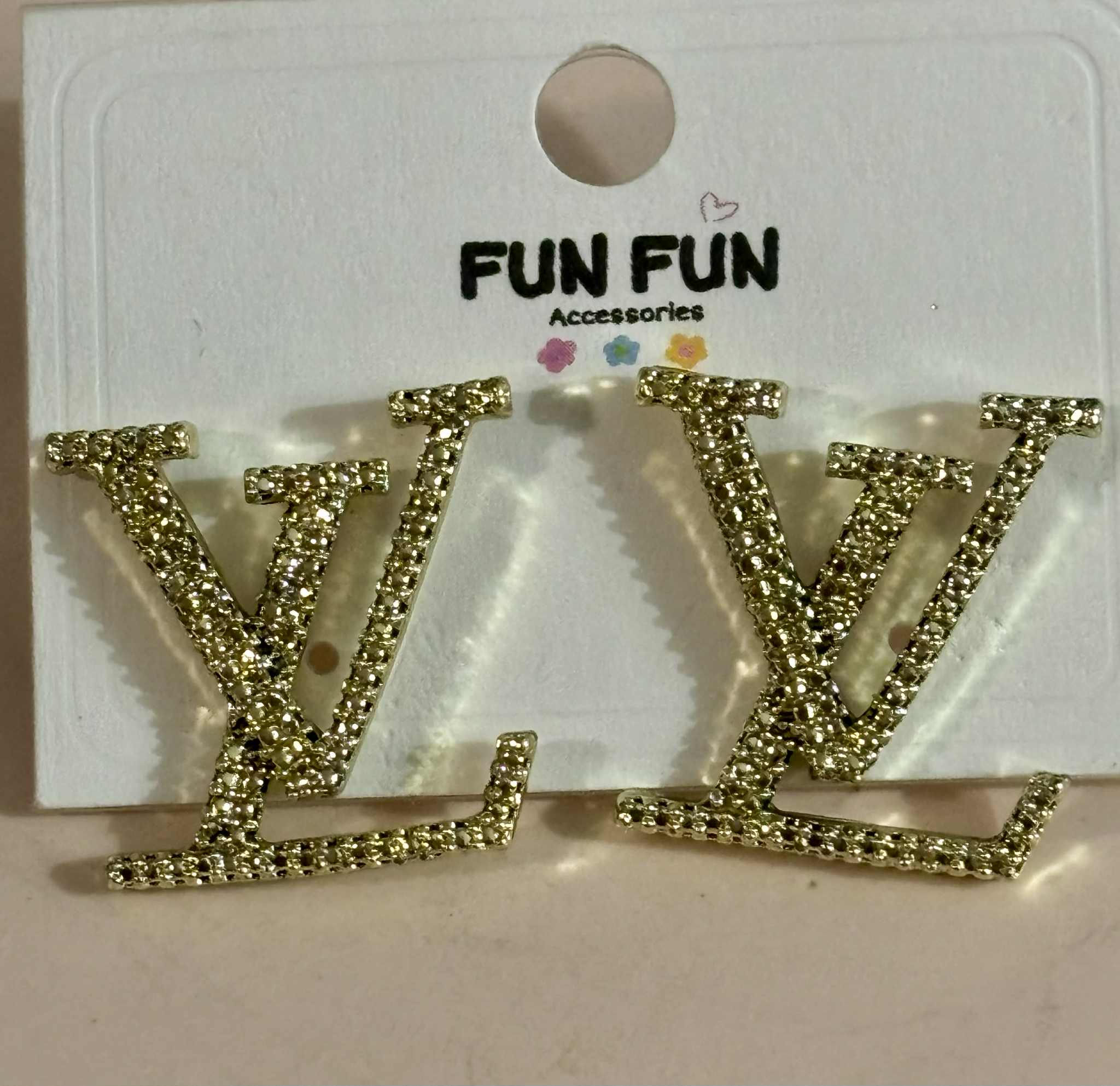 Earrings L bling slim gold
