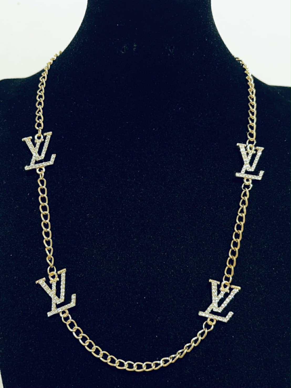 Necklace L bling gold