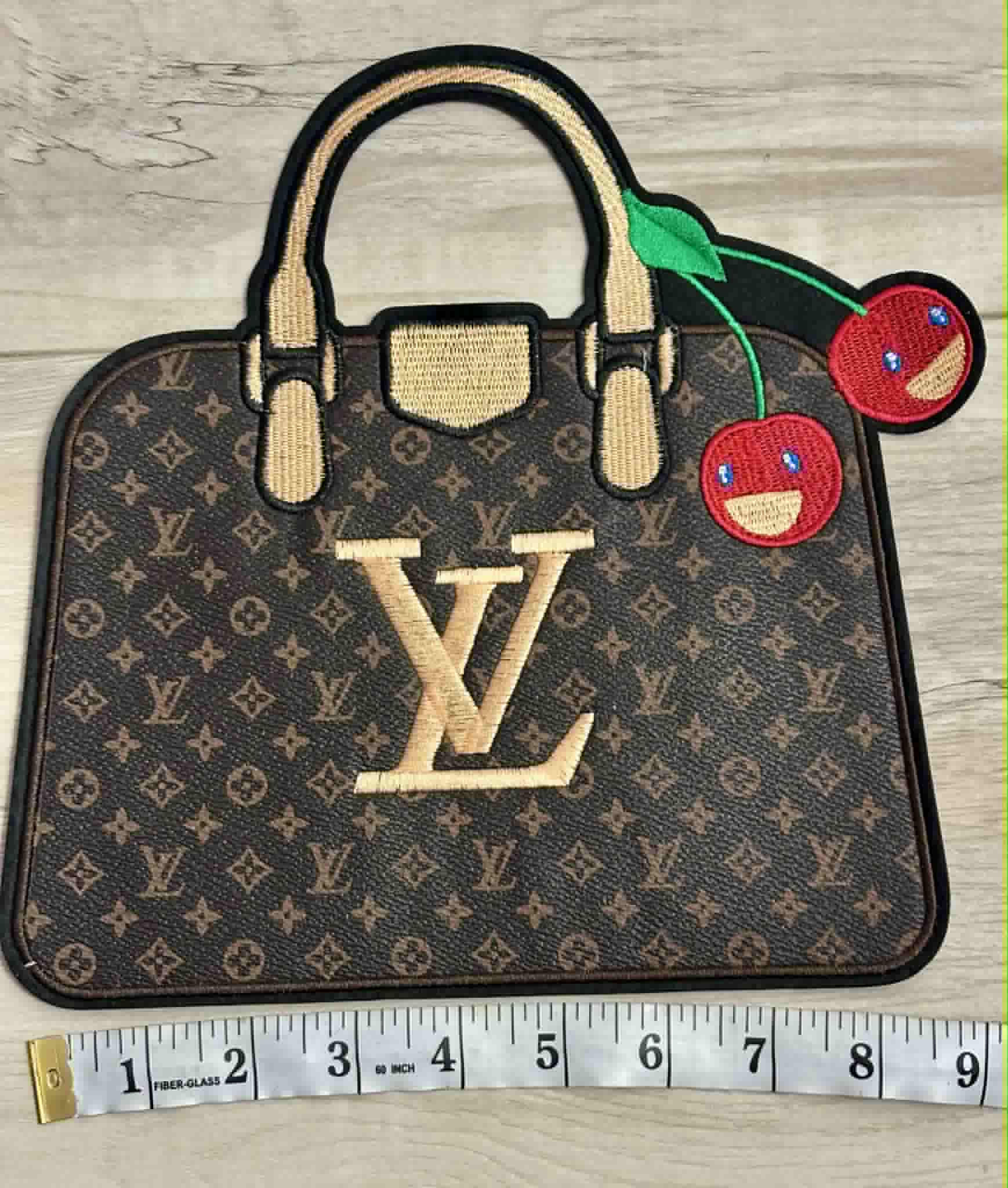 Patch L purse w/cherry 1