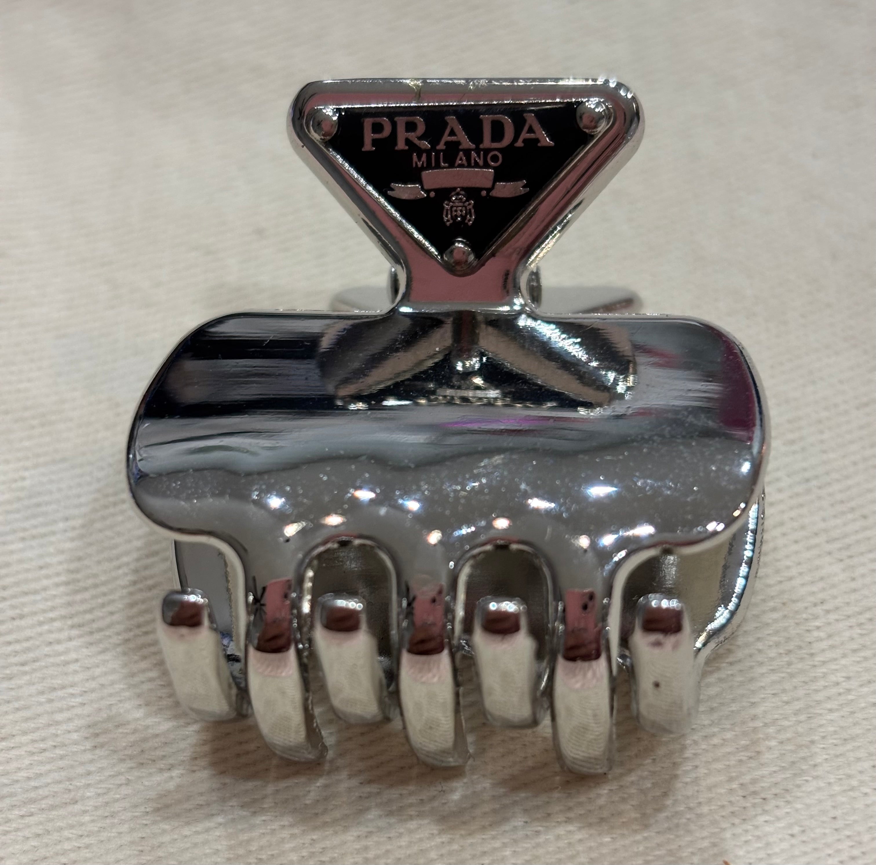 Hair clip P stainless silver claw