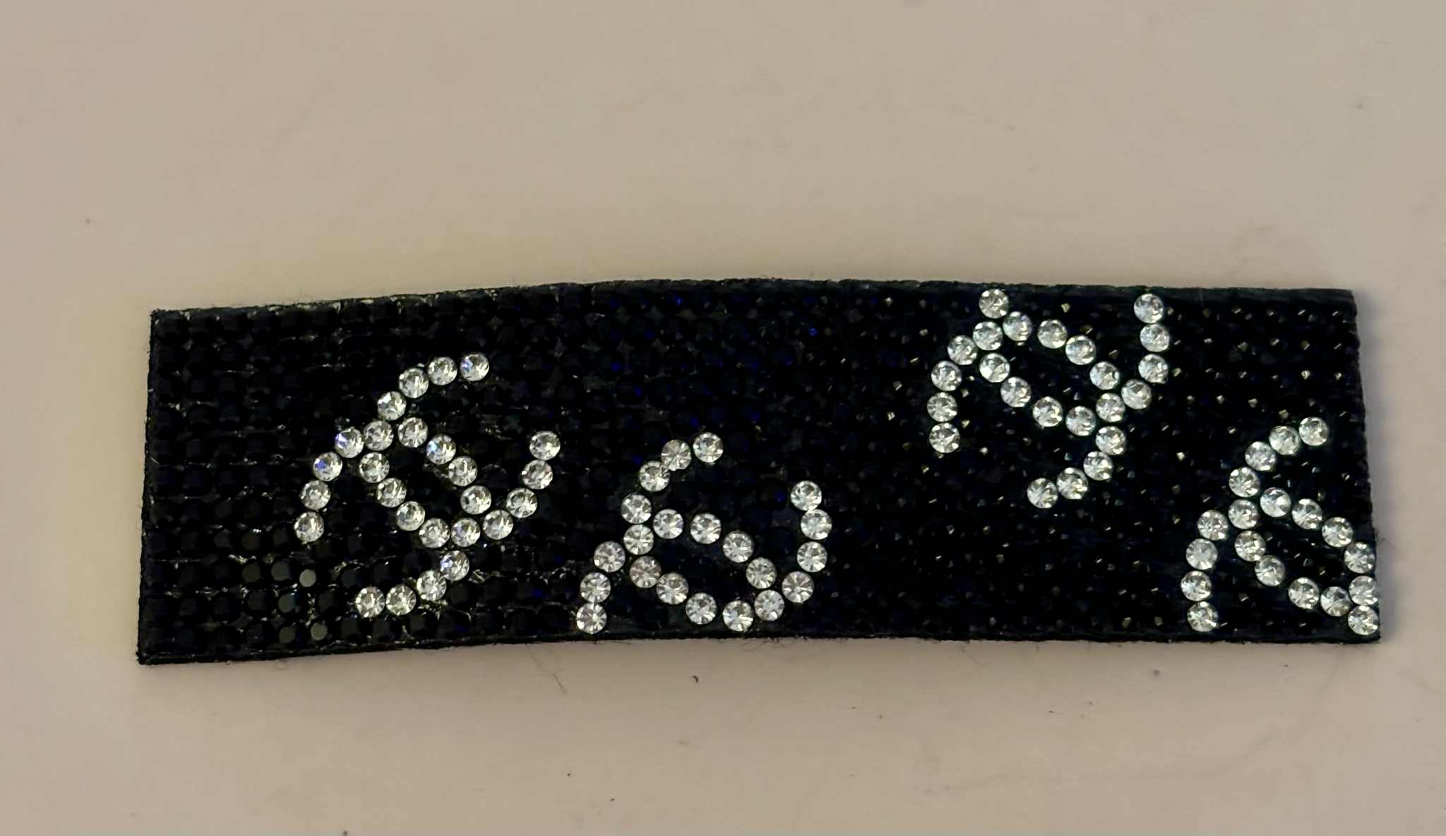 Hair clip C glitter square black