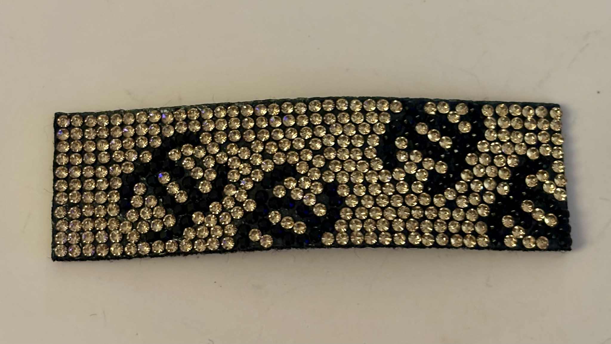 Hair clip C glitter square gold