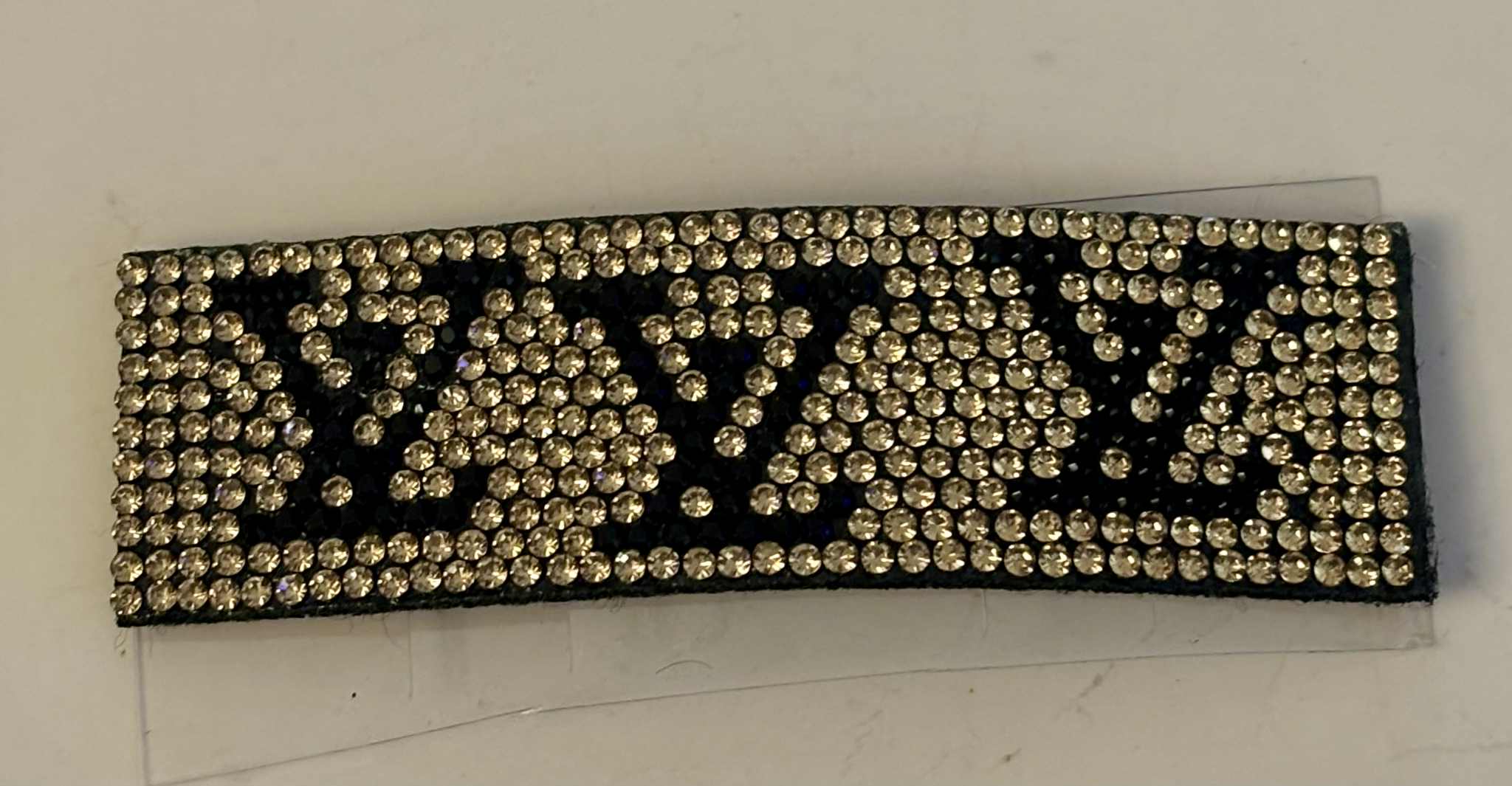 Hair clip L glitter square gold