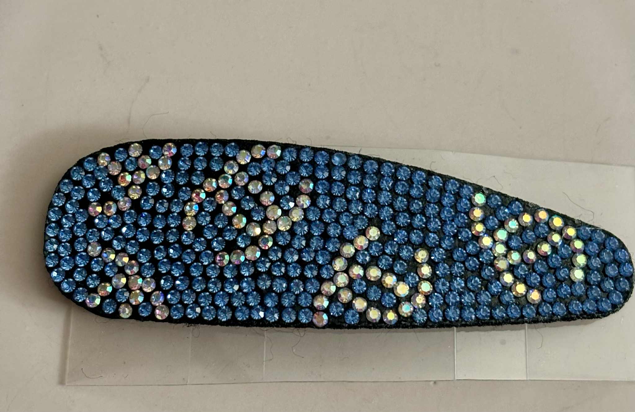 Hair clip C glitter surf blue